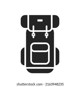 travel backpack icon. vacation and tourism symbol. isolated vector image in simple style
