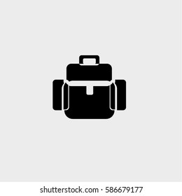 travel backpack icon vector