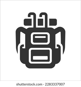 Travel backpack icon, Vector Graphics
