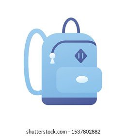 Travel backpack or school bag isolated vector