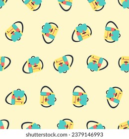 Travel Backpack seamless pattern. Suitable for backgrounds, wallpapers, fabrics, textiles, wrapping papers, printed materials, and many more.