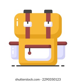Travel backpack vector design, hiking bag icon easy to use in web, mobile and all presentation project