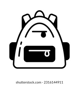 Travel backpack vector design, hiking bag icon easy to use in web, mobile and all presentation project