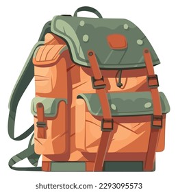 diseño vectorial de mochila de viaje sobre blanco