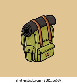 Travel backpacks Cartoon Vector illustration