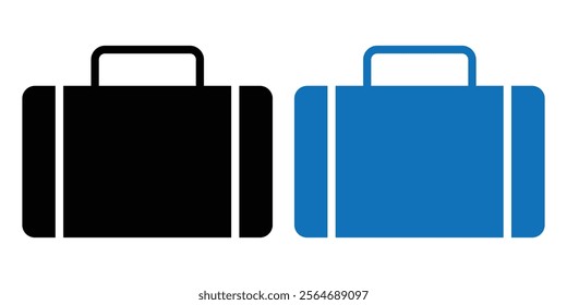 Travel bag. Baggage Suitcase bag icon. Trolley bag icon vector illusration. travel trip luggage, suitcase line icon.