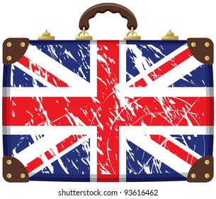 Travel bag with a British flag