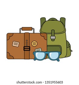 travel bag camping with suitcase