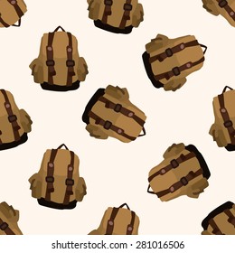 travel bag , cartoon seamless pattern background