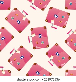 travel bag , cartoon seamless pattern background