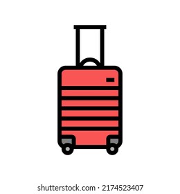 travel bag color icon vector. travel bag sign. isolated symbol illustration