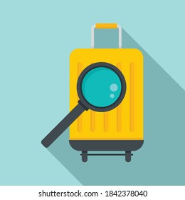 Icono de control de bolsos de viaje. Ilustración plana del icono vector de control de bolsos de viaje para el diseño web