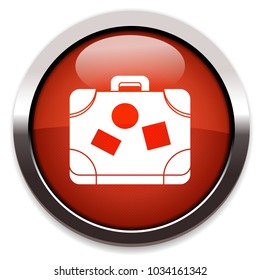 travel bag flat icon