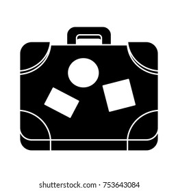travel bag flat icon