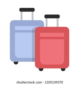 Travel bag flat icon.You can be used travel bag icon for several purposes like: websites, UI, UX, print templates, presentation templates, promotional materials, web and mobile phone apps 