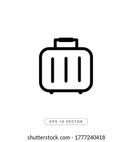 Icono plano de la bolsa de viaje Icono de la ilustración - Vector EPS 10