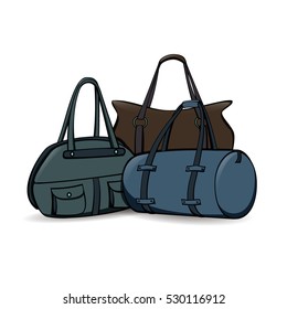 travel bag, handbags vector 