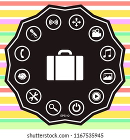 Travel bag icon