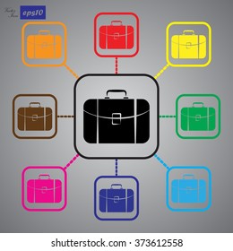 Travel bag icon