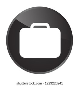travel bag icon for travel application or button for website, user interface design