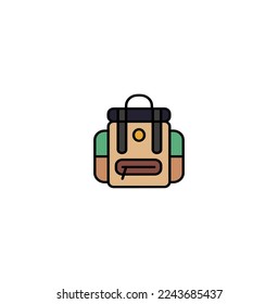 viaje bolsa de viaje icono mochila vacaciones turismo