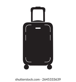 Travel bag icon. Baggage and luggage symbol illustration isolated on a white background.