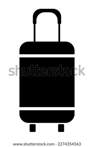 Travel bag icon. Baggage Suitcase bag icon. Backpack icon cabin luggage. black briefcase Trolley Bag with a handle. Summer vacation time tourism. Travel luggage symbol set.