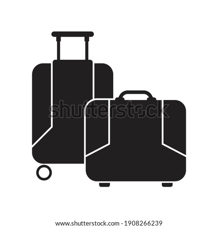 Travel bag icon design. isolated on white background