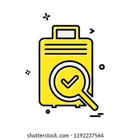 Travel bag icon design vector
