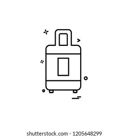 Travel bag icon design vector