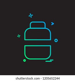 Travel bag icon design vector