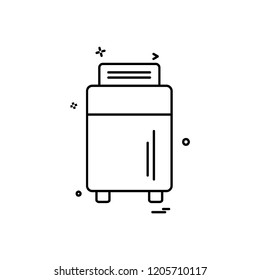 Travel bag icon design vector