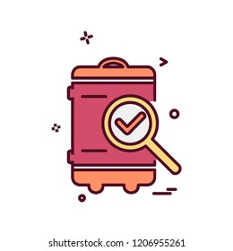 Travel bag icon design vector