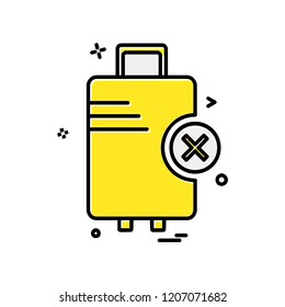 Travel bag icon design vector