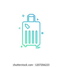 Travel bag icon design vector