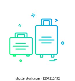 Travel bag icon design vector