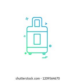 Travel bag icon design vector