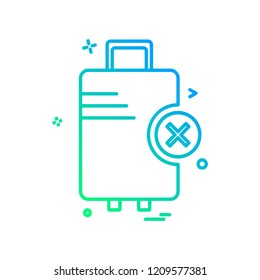 Travel bag icon design vector