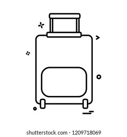 Travel bag icon design vector