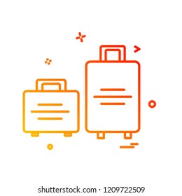 Travel bag icon design vector