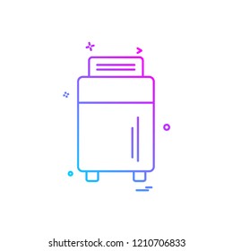 Travel bag icon design vector