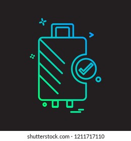 Travel bag icon design vector