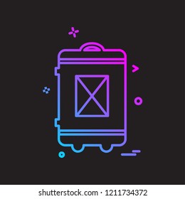 Travel bag icon design vector