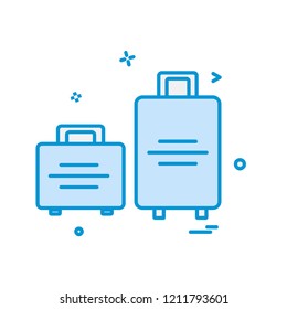 Travel bag icon design vector