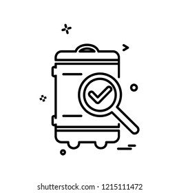 Travel bag icon design vector