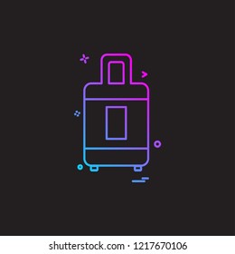 Travel bag icon design vector