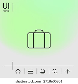 Ícone de bolsa de viagem, elementos para seu design