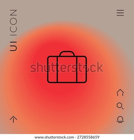 Travel bag icon, elements for your design