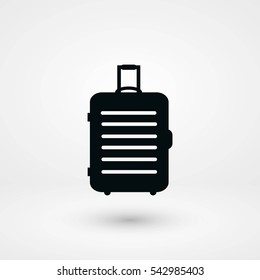 travel bag icon, flat design best vector icon