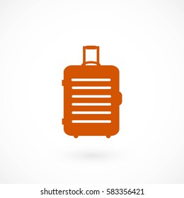 travel bag icon, flat design best vector icon